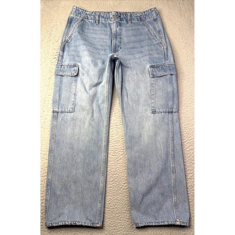 Aritzia Denim Forum Jeans Womens Size 30 The 90s Edie Low- High Rise Cargo Jeans